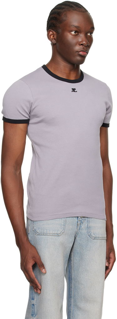 Tričko Courrèges Contrast Trim T-Shirt Béžová | 123JTS020JS0070, 4