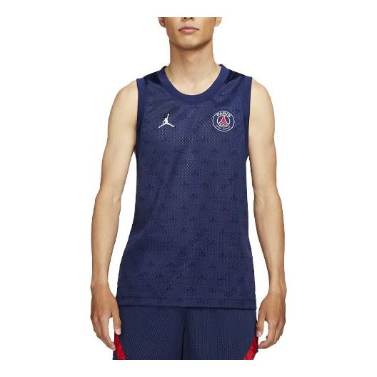 Tielko Jordan Jordan x PSG Mesh Breathable Soccer Vest Modrá | DB6479-410