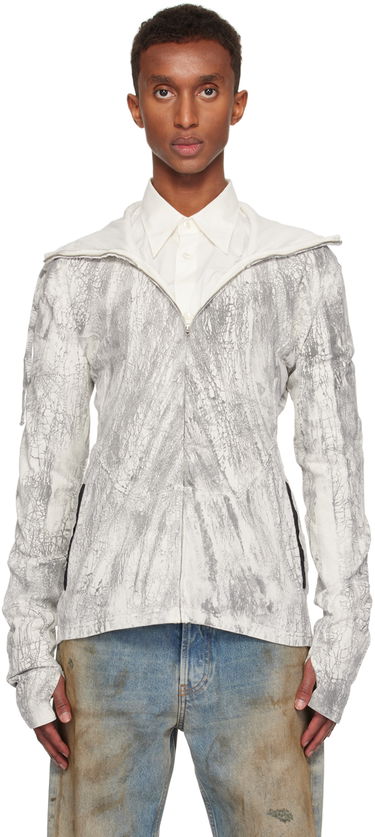 Mikina Acne Studios Acne Studios Dyed Zip Hoodie Šedá | BI0203-, 0