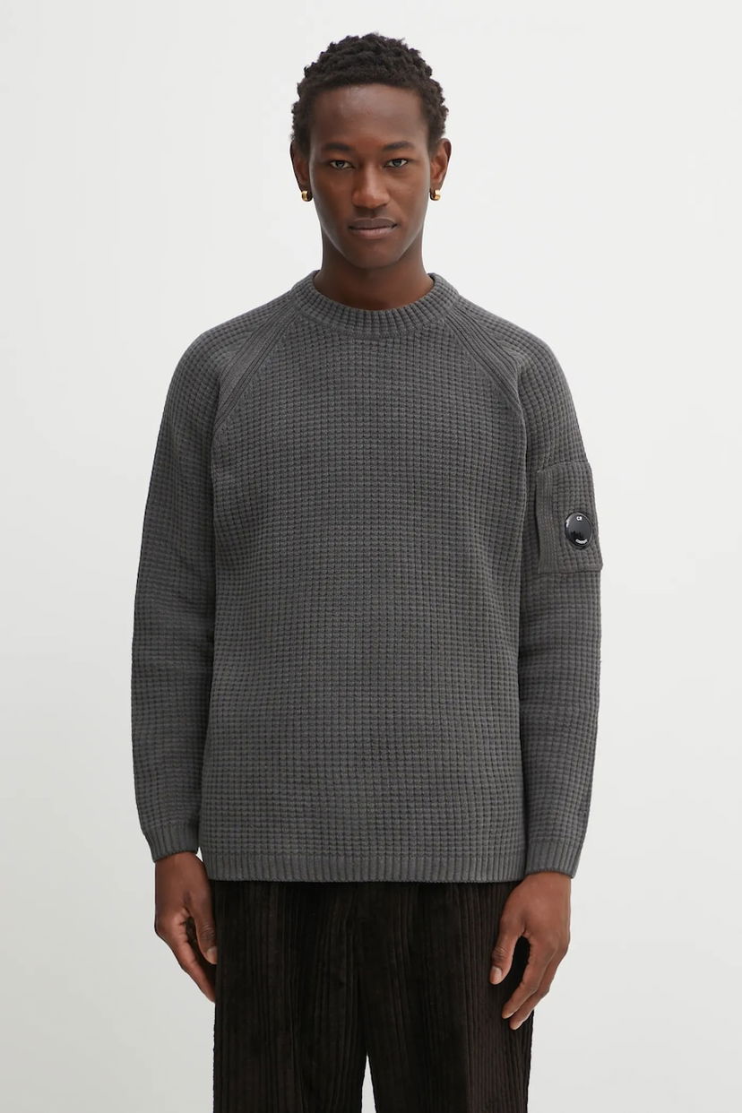 Sveter C.P. Company C.P. Company Knitted Sweater Šedá | 19CMKN023A005558G