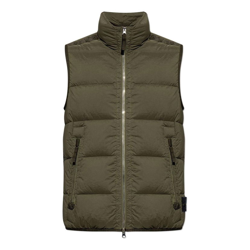 Vesta Stone Island Logo Patch Puffer Vest Zelené | 7915G1428-V0058