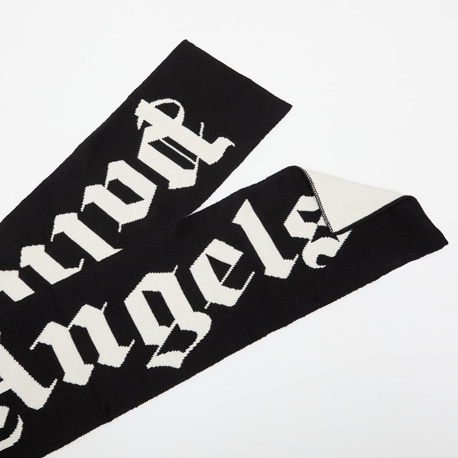 Šál Palm Angels Palm Angels Logo Knit Scarf Čierna | PBMA008C99KNI0021003, 1