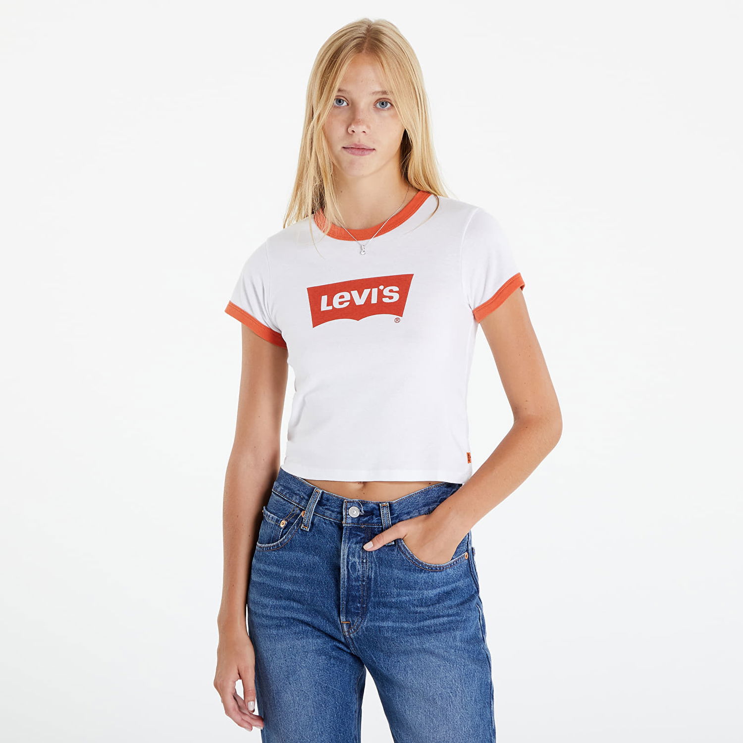 Tričko Levi's Graphic Ringer Mini Tee Biela | A3523-0004, 0