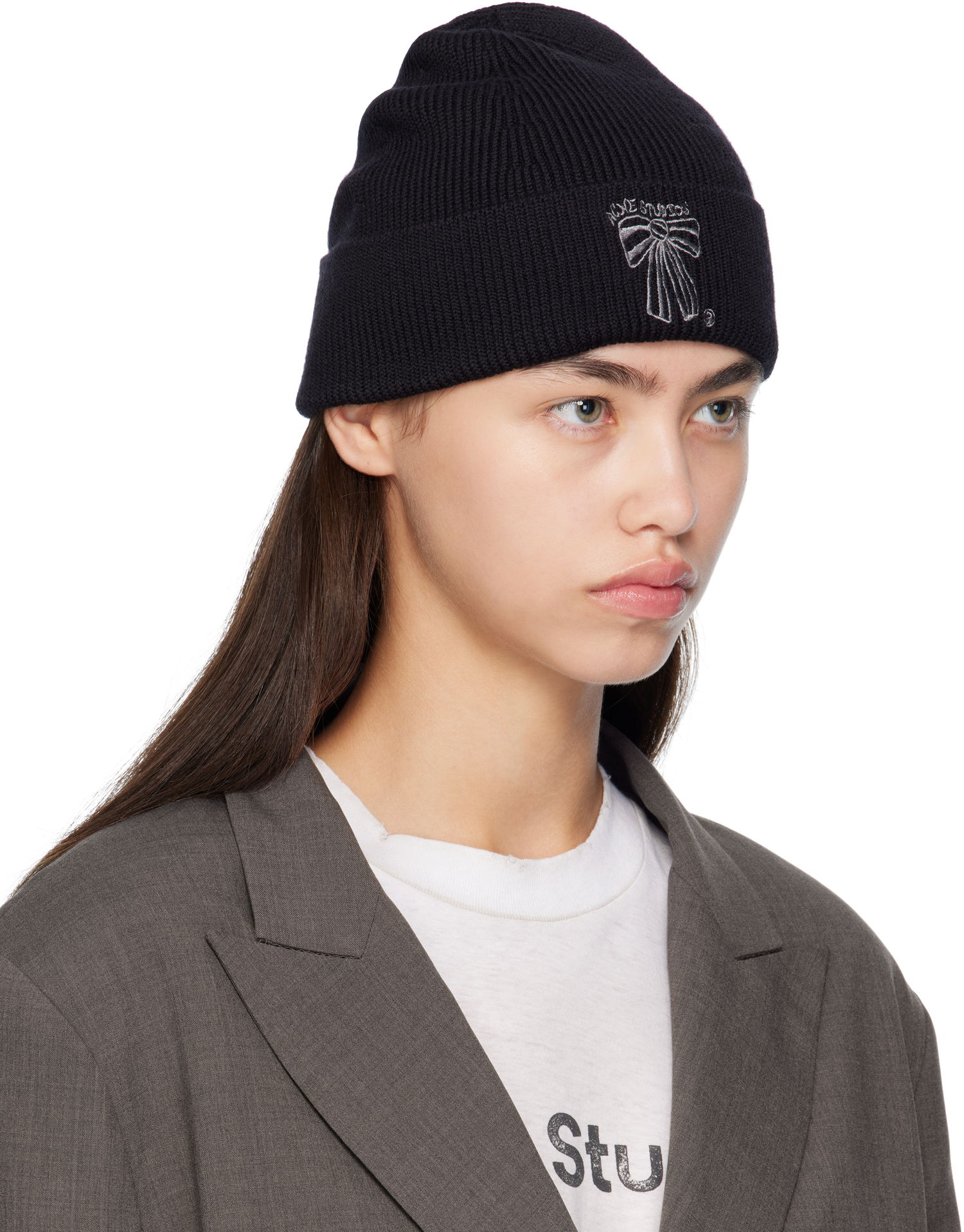 Kulicha Acne Studios Acne Studios Merino Wool Beanie Čierna | C40423-, 1