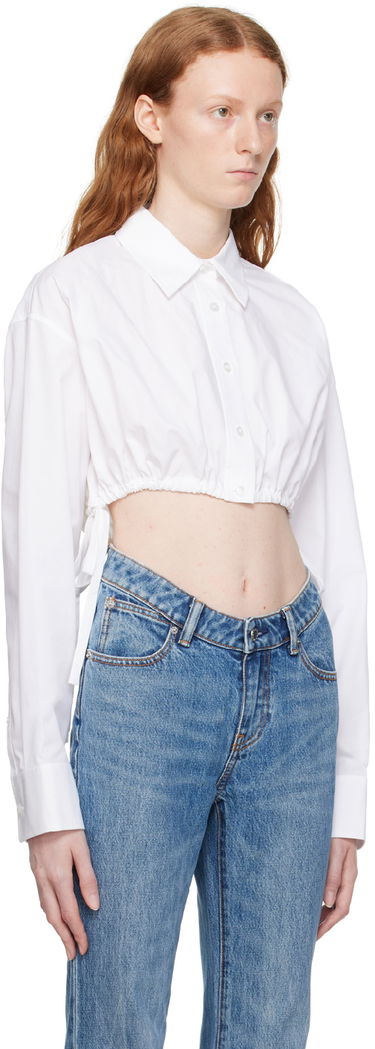 Košeľa Alexander Wang Alexanderwang.t Cropped Tie-Hem Shirt Biela | 4WC3231400, 1