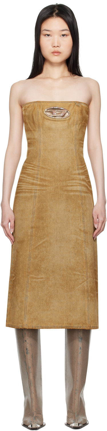 Šaty Diesel Denim Midi Tube Dress Hnedá | A15899 0AJET, 0