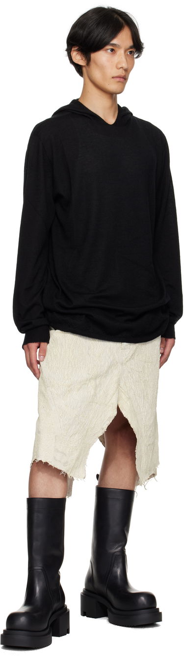 Mikina Rick Owens Rick Owens Concordians Long Sleeve Hoodie Čierna | RU02E1623 WS, 3