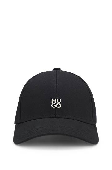 Šiltovka BOSS Cotton-twill cap with stacked-logo lettering Čierna | 50533427