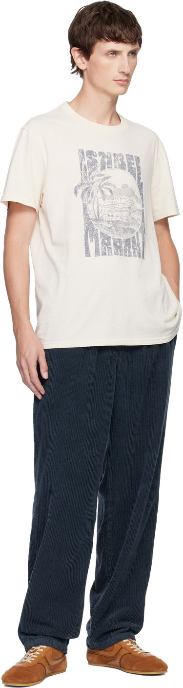 Tričko ISABEL MARANT Isabel Marant Honore Graphic Print T-Shirt Béžová | 25ATS0052HB-C3N09H, 3