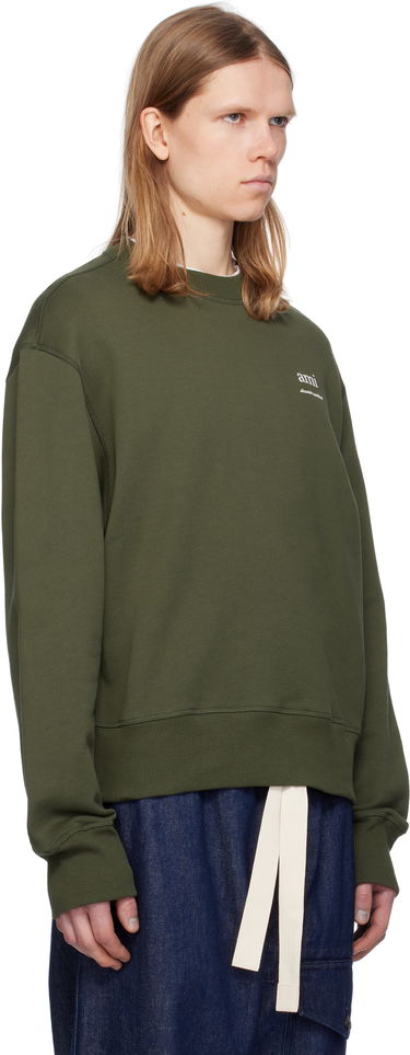 Sveter AMI AMI Paris Cotton Sweatshirt Zelené | HSW048.JE0120, 1