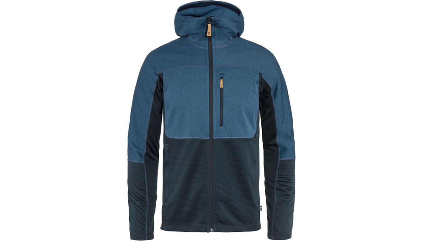 Mikina FJÄLLRÄVEN Abisko Trail Fleece M Hooded Jacket Modrá | F82257-534-555, 0