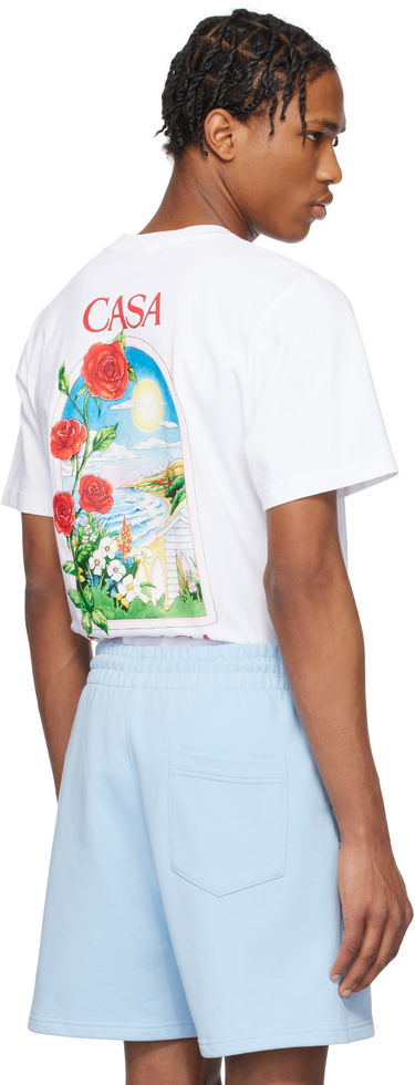 Tričko Casablanca LA Days Printed T-Shirt, Size XL Biela | MS25-JTS-001-12, 3