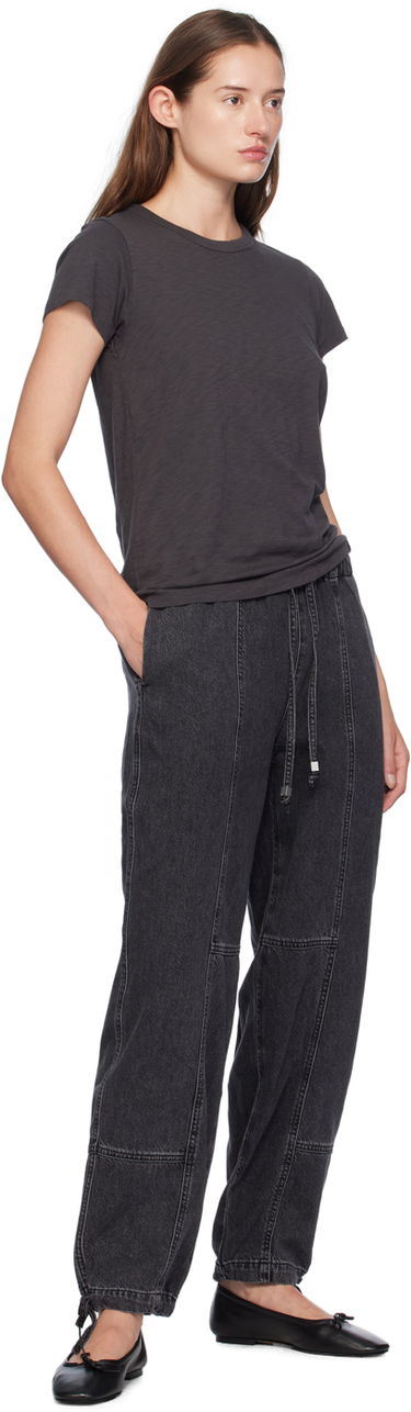 Cargo nohavice rag & bone Featherweight Jordan Drawstring Jeans Čierna | WDD24F2992ITAN, 3