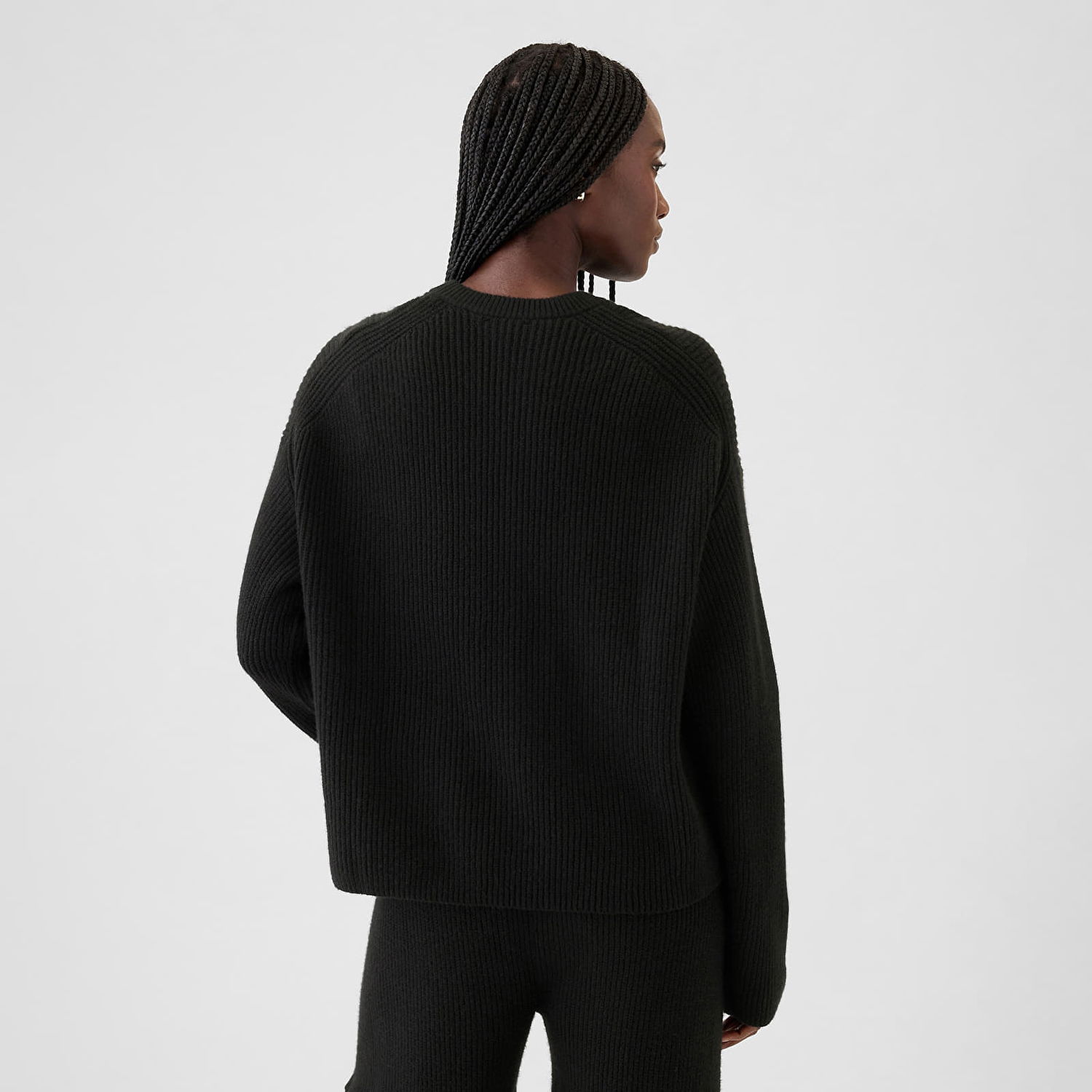 Sveter GAP Sweater Cashsoft Crew Pullover Black XS Čierna | 483763-02, 1