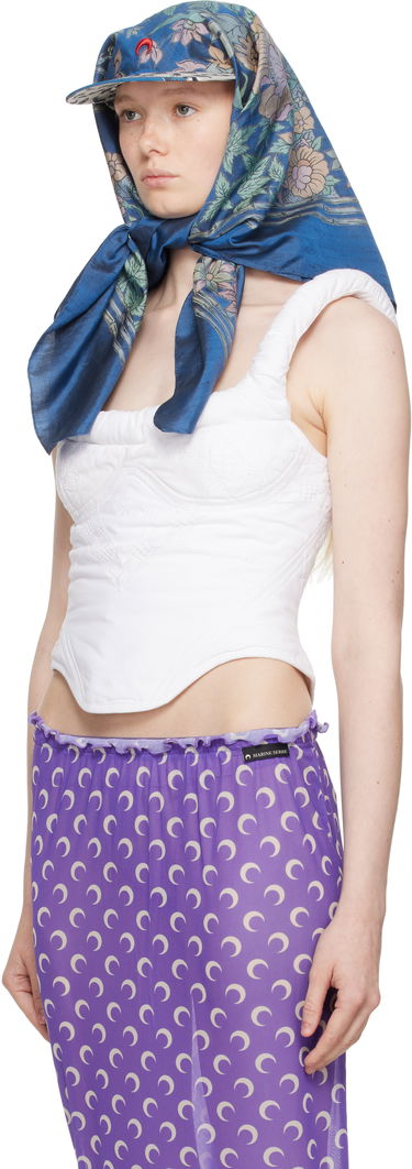 Šál Marine Serre Marine Serre Regenerated Silk Scarves Veiled Cap Modrá | UHG028A UWOV0028, 3