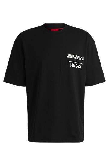 Tričko BOSS HUGO T-Shirt with Racing Prints Čierna | 50531758, 0