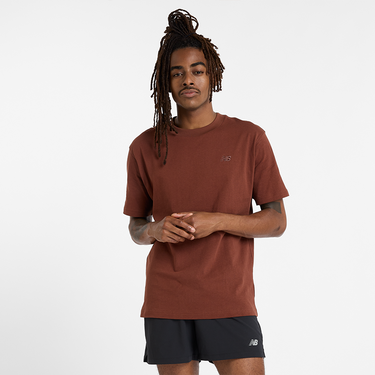 Tričko New Balance T-Shirt Casual Hnedá | NBMT41533ROK, 0