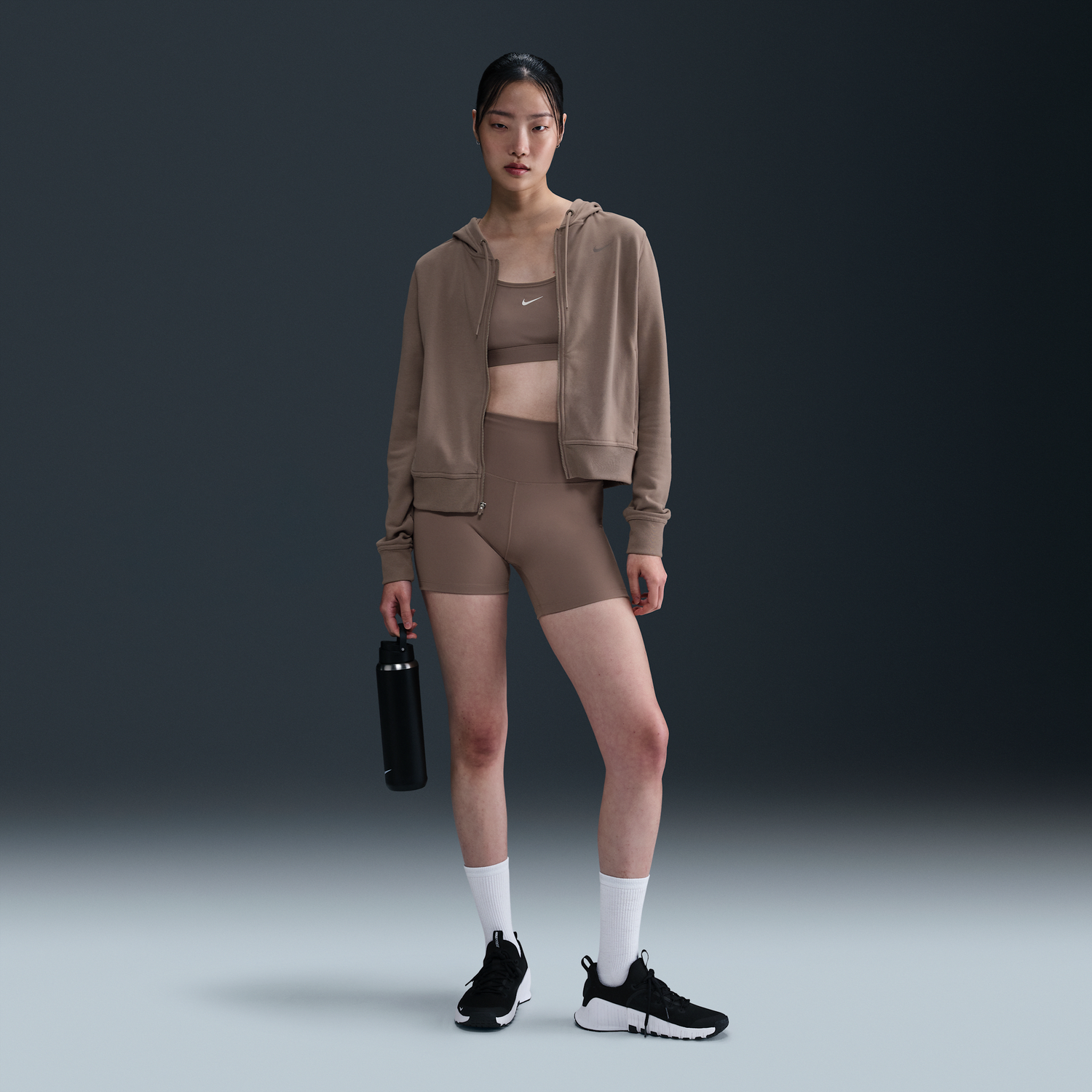 Mikina Nike One High-Waisted 5" Bike Shorts Hnedá | FN3211-233, 0