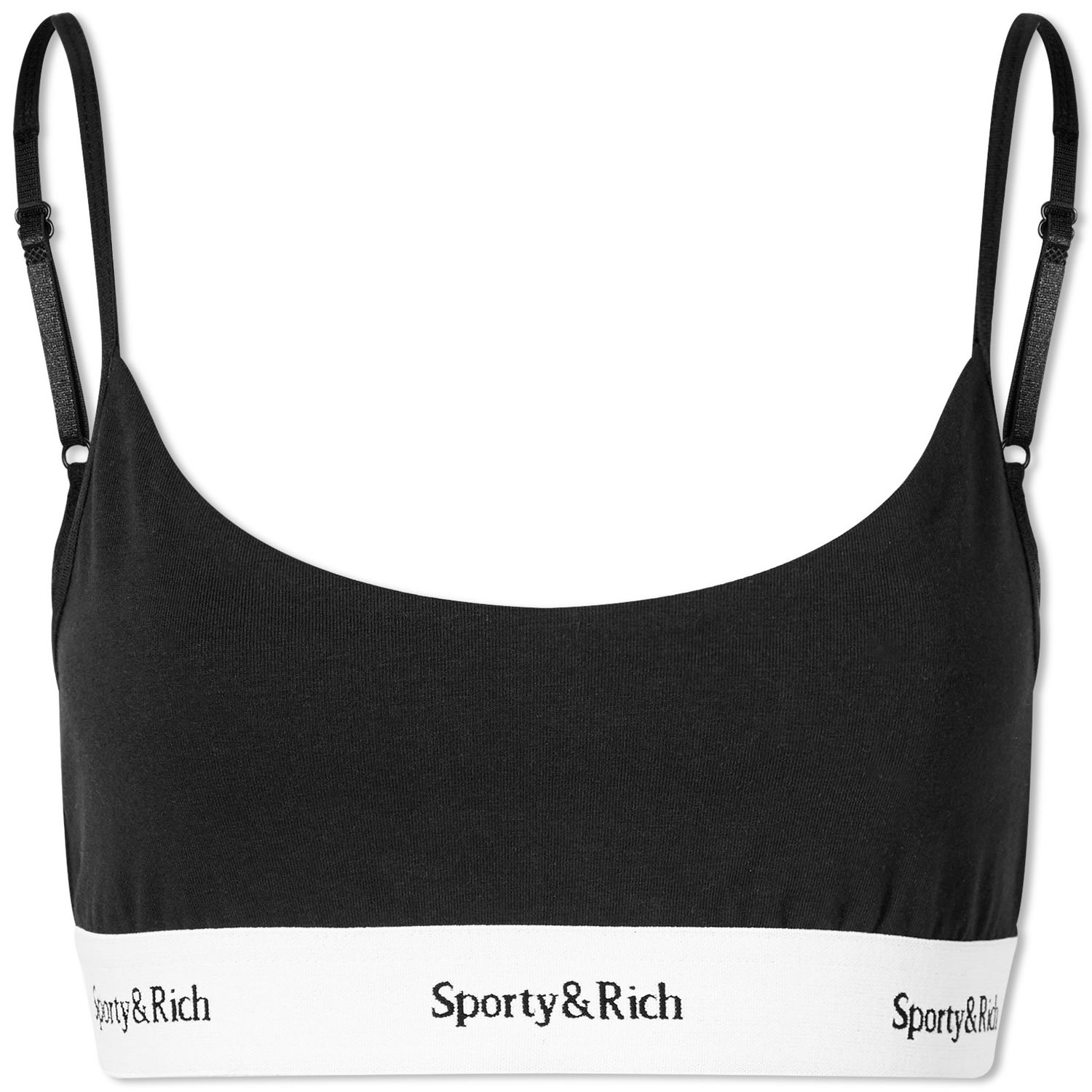 Podprsenka Sporty & Rich Serif Logo Bralette Čierna | BR1011BK, 0