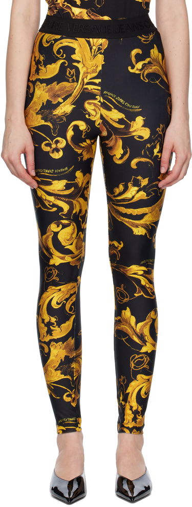 Legíny Versace Versace Jeans Couture Barocco Lycra Leggings Čierna | E79HAC101_EJS501, 0