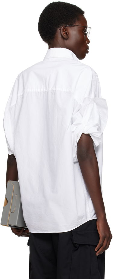 Košeľa Balenciaga Balenciaga Tucked Sleeve Shirt Biela | 834033TNM60, 2