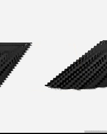 Sukňa OUR LEGACY Object Pleated Mini Skirt with Metal Clips and Raw Hem Čierna | W2264OBW 001, 1