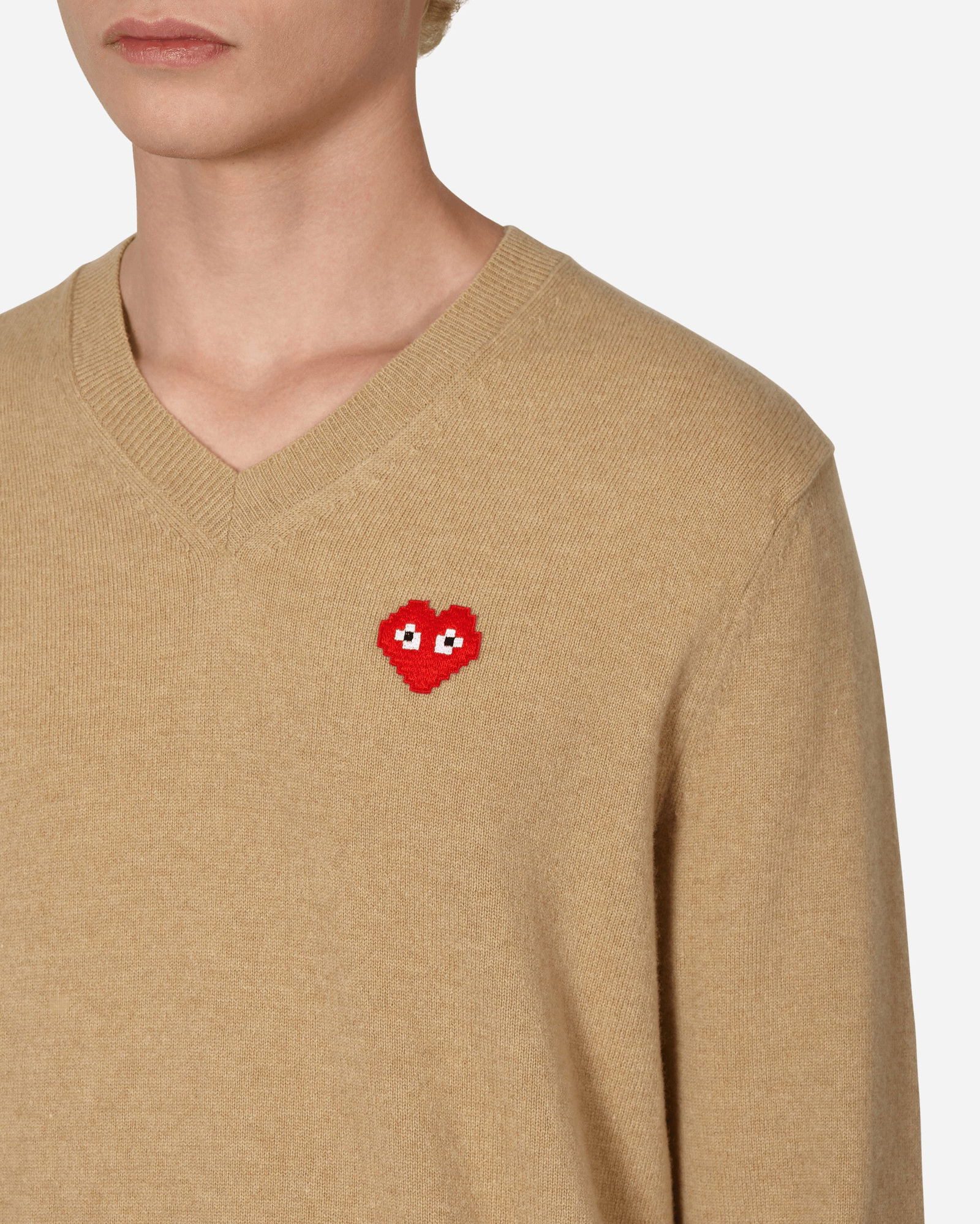 Invader Heart V-Neck Sweater