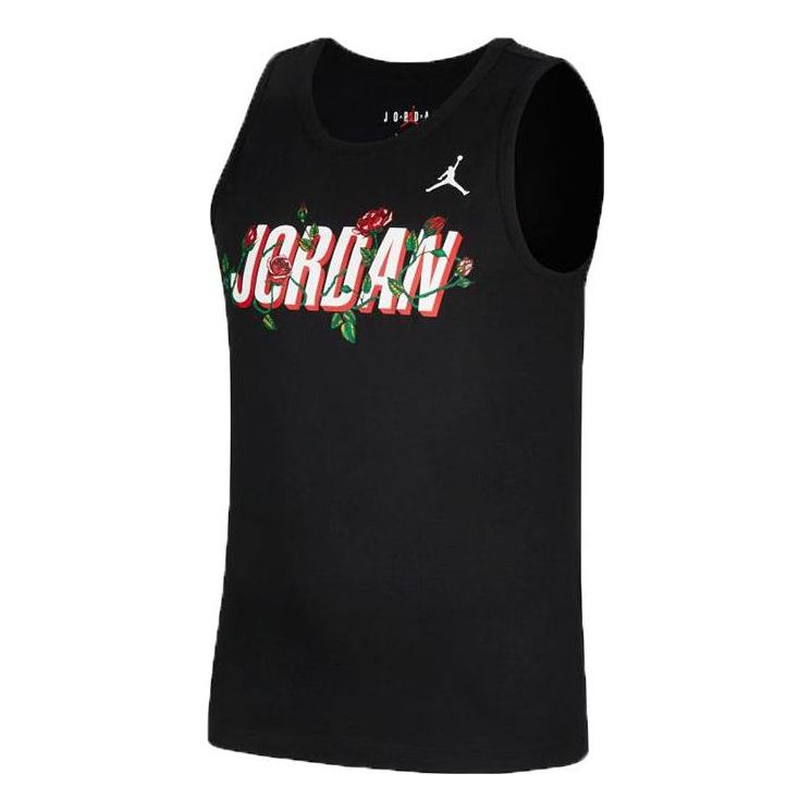 Tielko Jordan Jordan Sorry Rose Print Vest Čierna | DR1417-010
