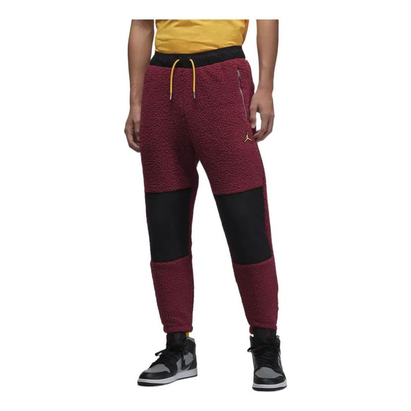 Tepláky Jordan Jordan Colorblock Embroidered Fleece Pants Červená | DV1570-680