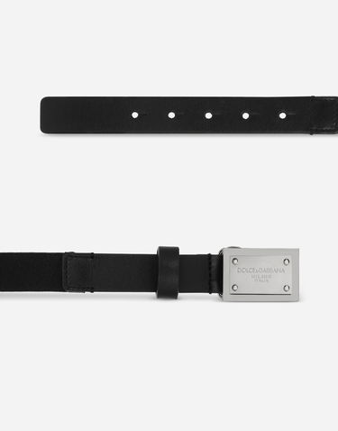 Opasok Dolce & Gabbana Dolce & Gabbana Fabric Belt with Logo Plaque Čierna | EC0081AE27180999, 1