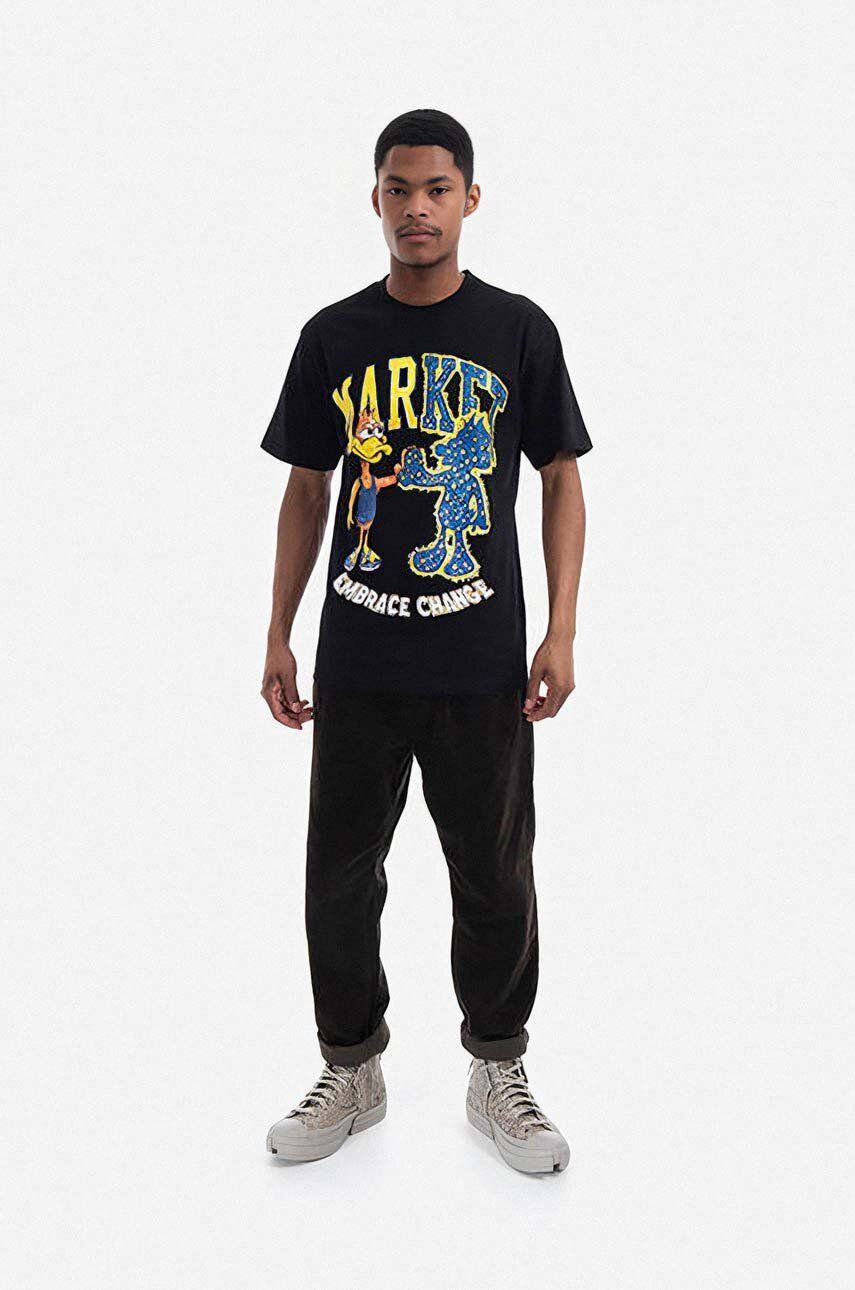 Tričko MARKET Print T-Shirt Black Čierna | 399000616, 1