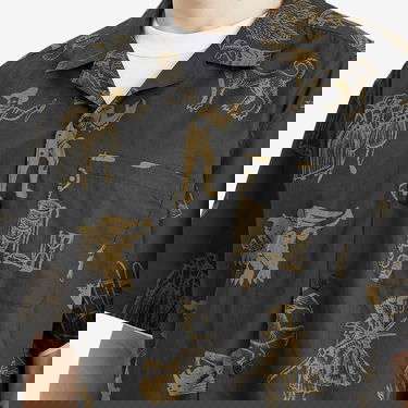 Košeľa Heresy Woodcut Print Shirt Čierna | HSS25-CS02B, 5