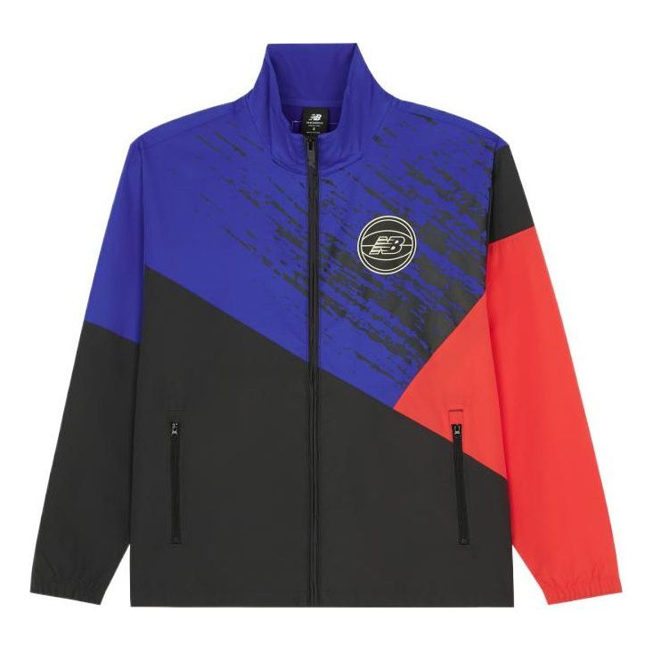 Vetrovka New Balance Hoops Merged Eras Wind Jacket Modrá | MJ21590-PHM, 0
