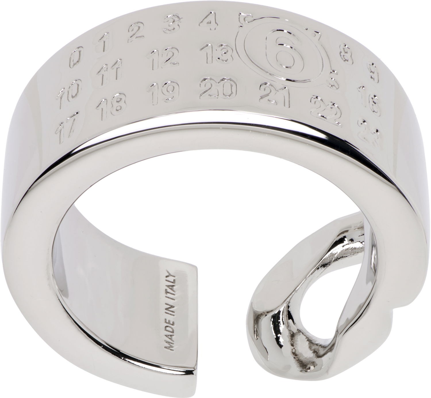 Prsteň Maison Margiela Minimal Numeric Cuff Ring Metalická | SM6UQ0103 P8371, 0