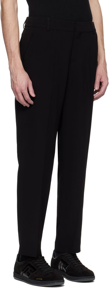 Nohavice Balmain Balmain Crêpe Straight-Leg Trousers Čierna | EH0PM037VB00, 1