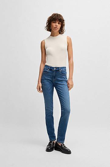 Džínsy BOSS Slim-Fit Super-Stretch Jeans Modrá | 50530691, 1