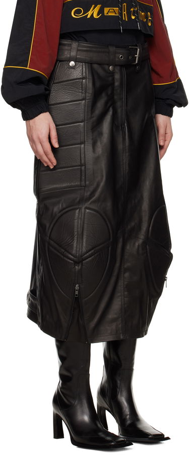 Sukňa Martine Rose Martine Rose Biker Leather Midi Skirt Čierna | 548LP15001, 1