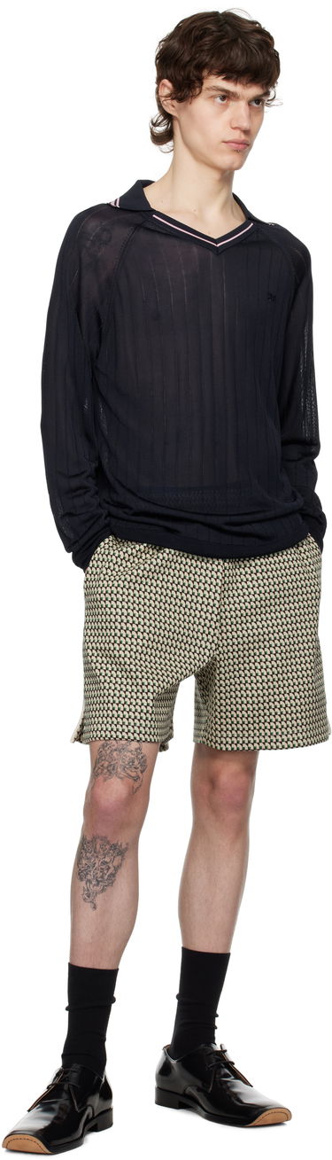 Šortky Wales Bonner Wales Bonner Power Shorts Béžová | US25JE36-JE22 - 1780 JACQUARD, 3
