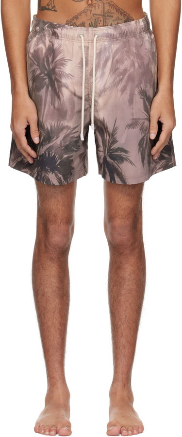 Plavky Palm Angels Palm Angels Sunset Palm Swim Shorts Hnedá | PMFD012S25FAB0026110, 0