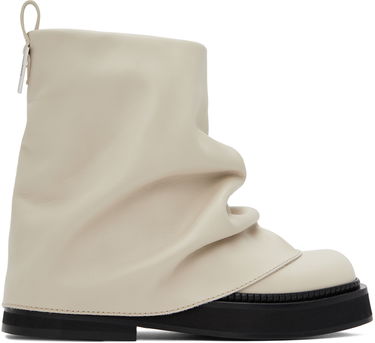 Oblečenie The Attico The Attico Mini Robin Slouchy Leather Boots Béžová | 247WS832 L019, 0
