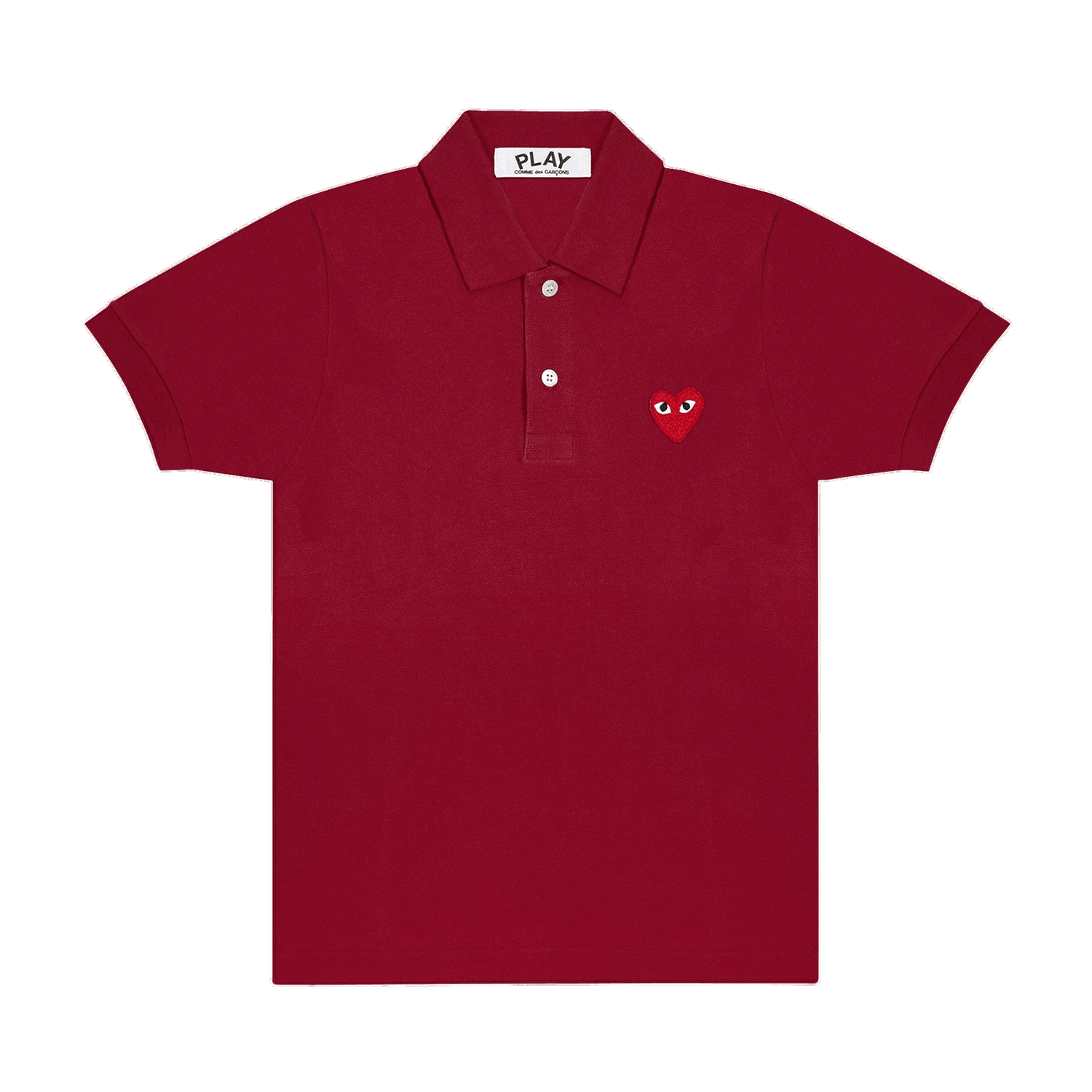 Polo tričko Comme des Garçons PLAY Big Heart Polo Tee Vínová | AZ T006 051 3, 0