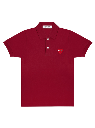 Polo tričko Comme des Garçons PLAY Big Heart Polo Tee Vínová | AZ T006 051 3