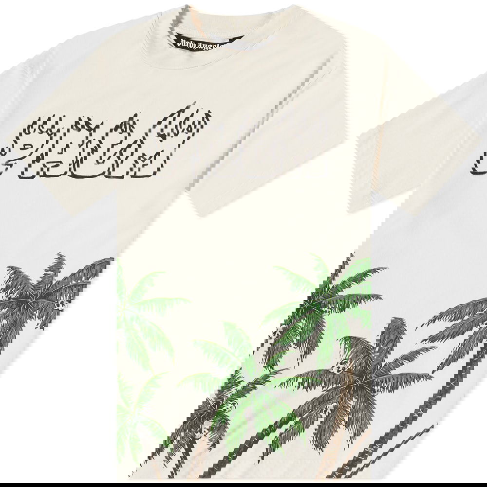 Tričko Palm Angels Palms and Skulls Tee Béžová | PMAA072S23JER0050155, 0