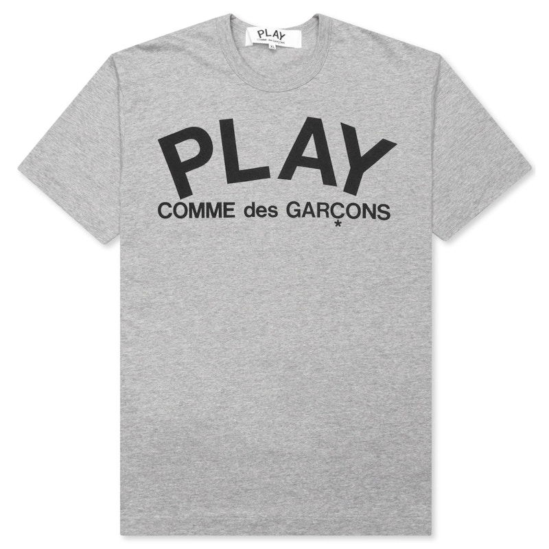 Tričko Comme des Garçons Play Text T-Shirt Šedá | AZ-T079-051-1