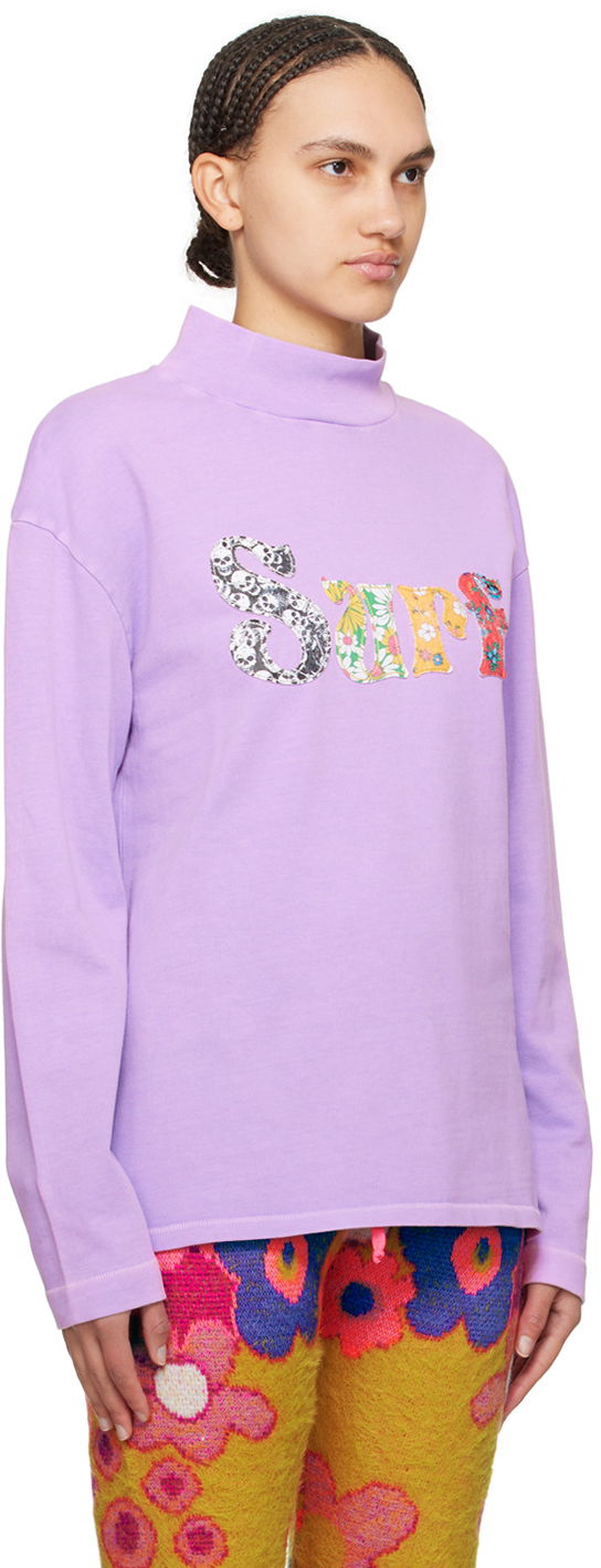 Mikina ERL 'Surf' Long Sleeve T-Shirt Fialová | ERL08T009, 1