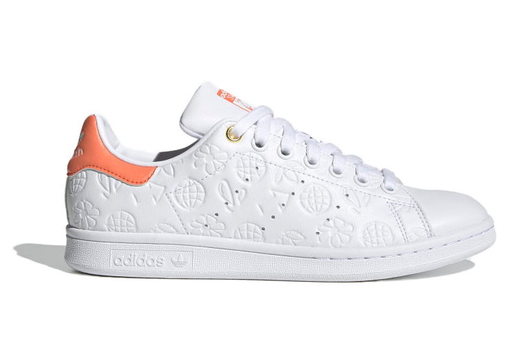 Tenisky a topánky adidas Originals adidas Stan Smith Embossed Graphics White Semi Coral (Women's) Biela | FX5677, 0