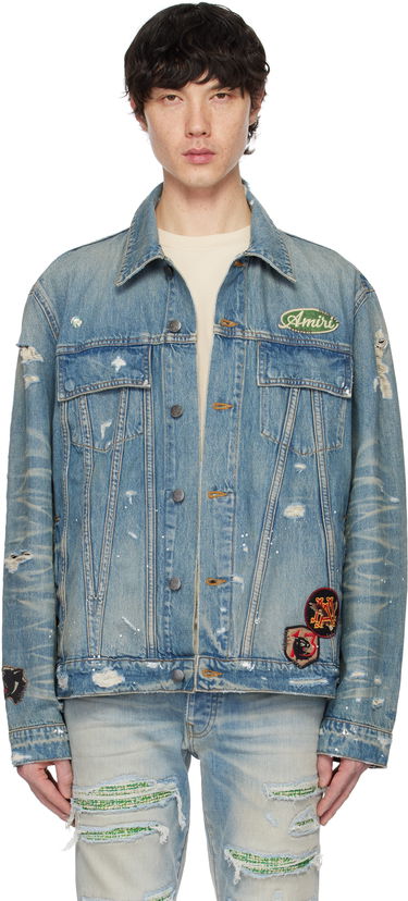 Bunda AMIRI Amiri Vintage Pegasus Trucker Denim Jacket Modrá | AMDNTR1019, 0