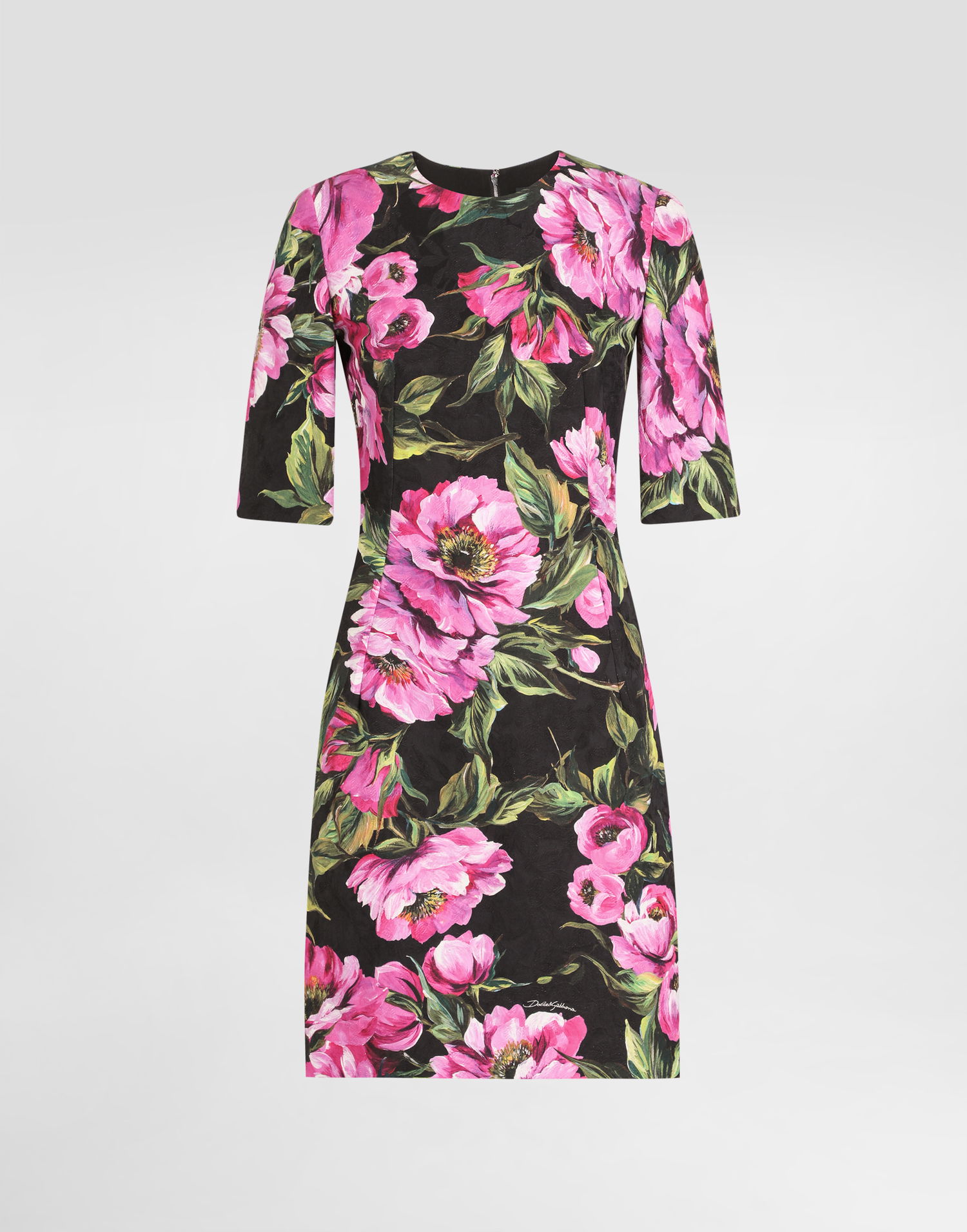 Šaty Dolce & Gabbana Dolce & Gabbana Peony-Print Fit-and-Flare Midi Dress Rôznofarebný | F6TMJTFSFN9HN5KR, 0