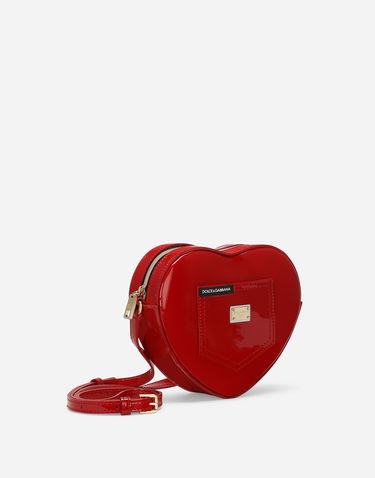 Kabelka Dolce & Gabbana Dolce & Gabbana Dg Girlie Heart Shaped Patent Leather Crossbody Bag Červená | EB0248A147187124, 2