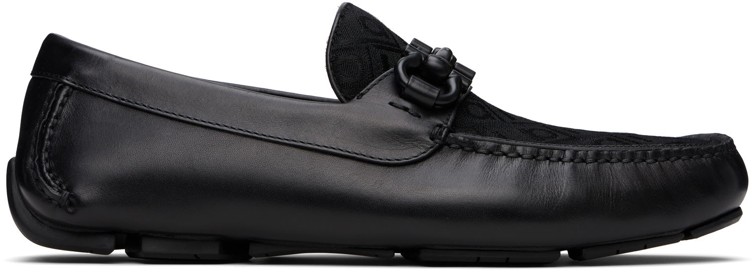 Starostlivosť o obuv FERRAGAMO Salvatore Ferragamo Gancini Ornament Driver Loafers Čierna | 775576, 0